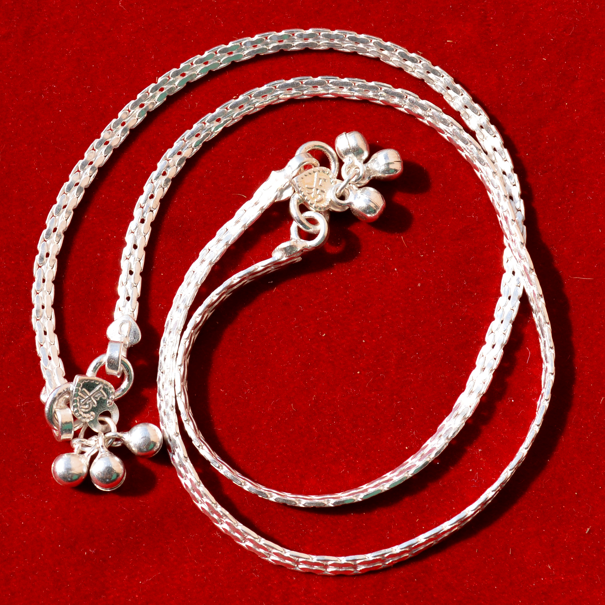 Baby anklet 925 sterling silver bell anklet, Gorgeous gift new born baby anklets kids jewelry, Trendy stylish noisy sound bells charm anklet 1