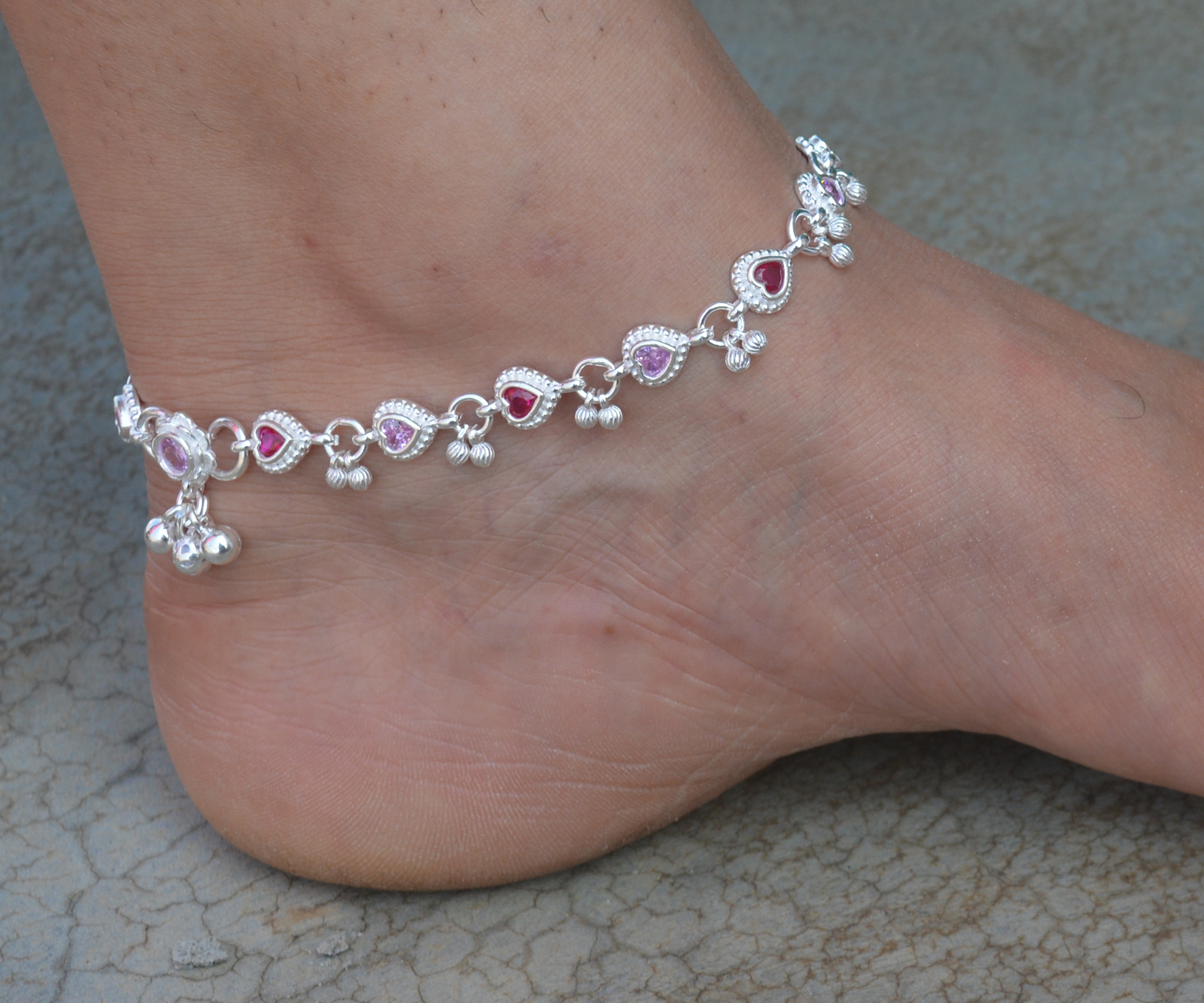 Baby anklet 925 sterling silver bell anklet, Gorgeous gift new born baby anklets kids jewelry, Trendy stylish noisy sound bells charm anklet